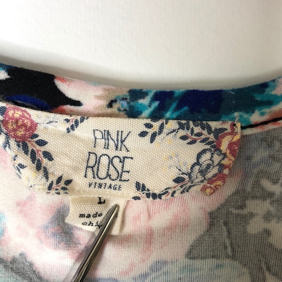 Pink Rose Dresses Pink Rose Vintage Brand Floral Skater Dress Large